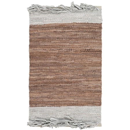 Safavieh Vintage Leather Hand Woven Large Rectangle Rug Light Grey & Brown - 8 x 10 ft. VTL310C-8
